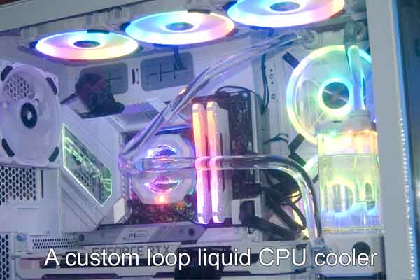 A custom loop liquid CPU cooler