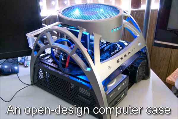 An open-design computer case