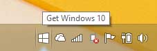 The Get Windows 10 icon