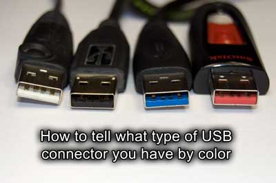 How to tell what type of USB connector you have by color