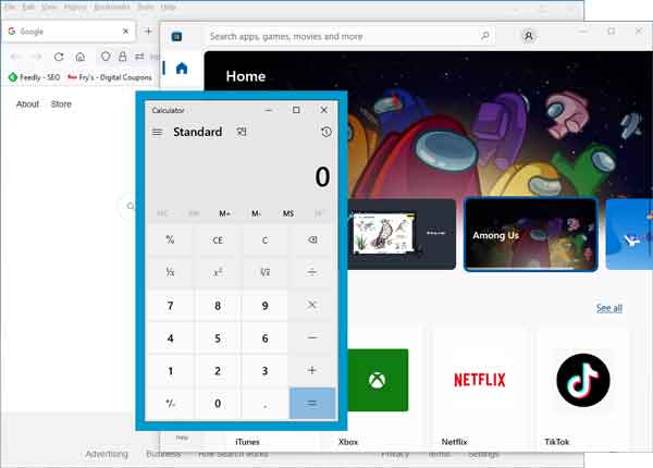Screen capture of the Always on Top PowerToy for Windows 10 / Windows 11