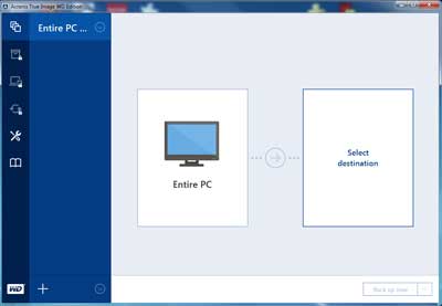 Screenshot of Acronis True Image WD Edition Software
