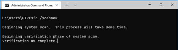 System File Checker running in an Administrative Command Prompt inside of Windows 11
