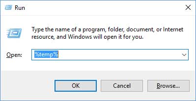 The Run dialog box inside of Windows 10