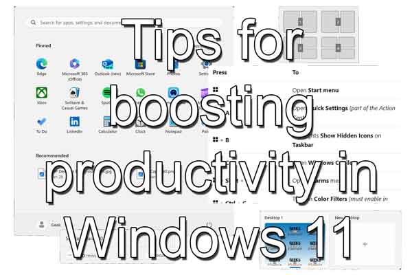 Tips for boosting productivity in Windows 11