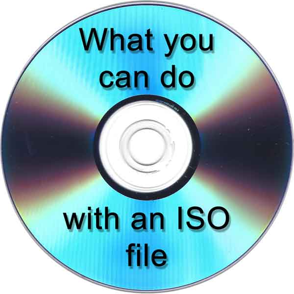What you can do with an ISO file