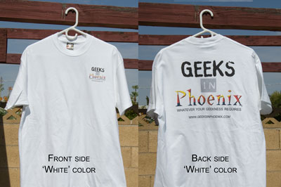 Geeks in Phoenix T-Shirt - White color
