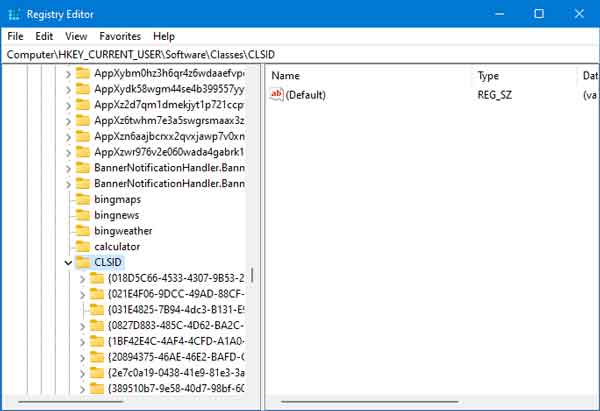 Windows 11 CLSID registry key