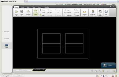 Autodesk's AutoCAD WS website