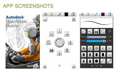 Autodesk Sketchbook Mobile for Android screen shots