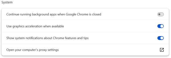 Enable or disable Chrome from running after being closed