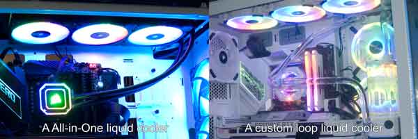 Examples of CPU liquid coolers