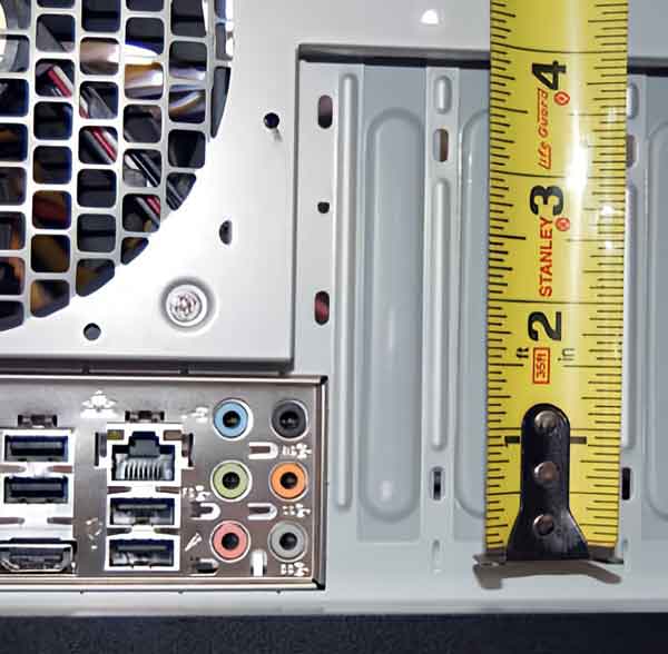 A photo of a full-height expansion slot