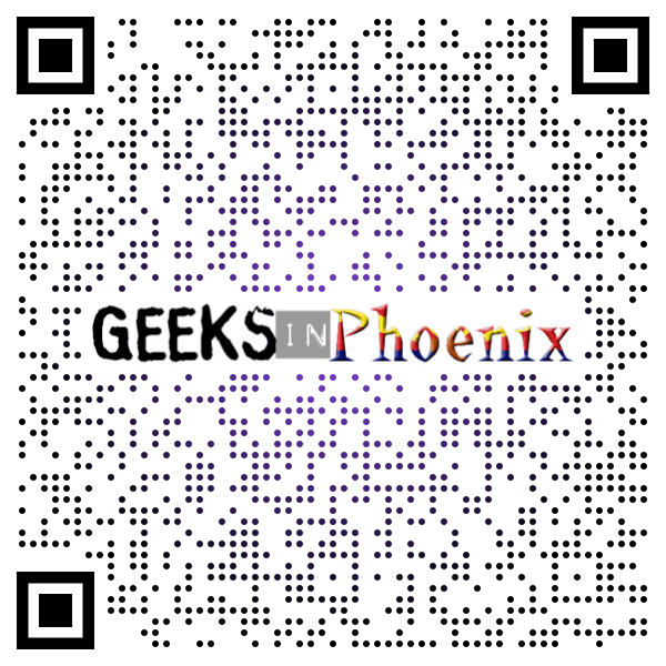 Geeks in Phoenix QR code with logo