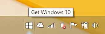 The Get Windows 10 icon