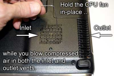 How to clean a laptop CPU fan