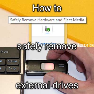 How to safely remove external drives