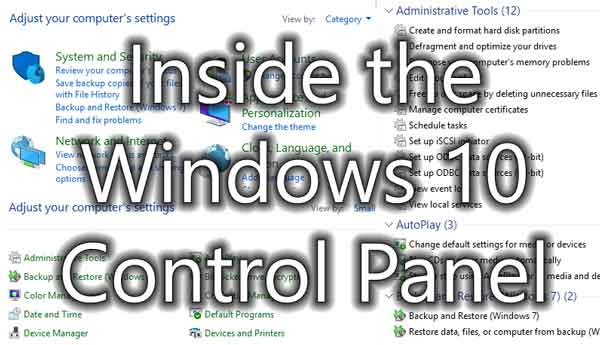 Inside the Windows 10 Control Panel