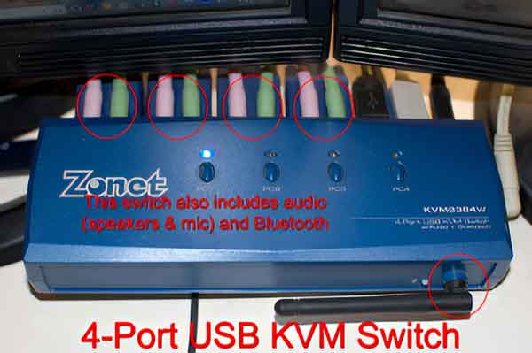 4-Port USB KVM Switch