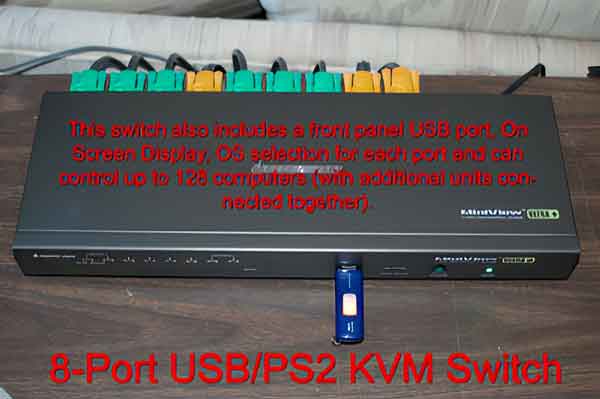 8-Port USB / PS2 KVM Switch