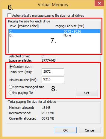 Managing Windows 8 virtual memory 5