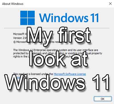 My first look at Windows 11