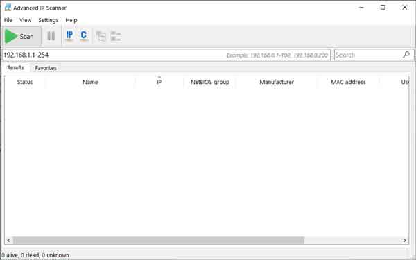 Portable program - Advanced IP Scanner