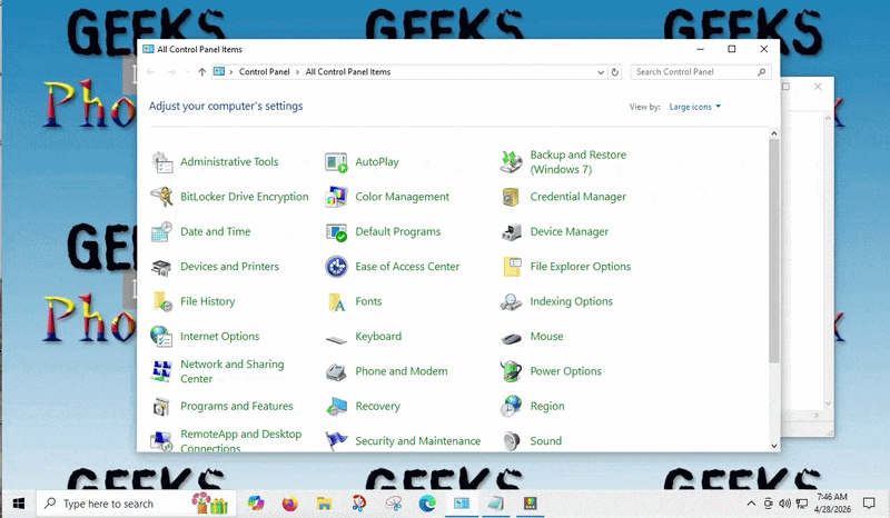 Screen capture of the Grab and Move PowerToy