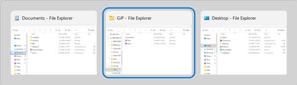 Screen capture of the Window Hopper PowerToy