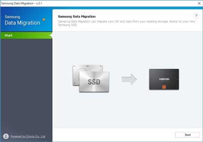 Screenshot of Samsung Data Migration