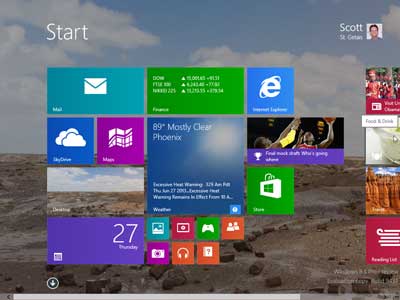 Smaller tile size on the Start screen inside of Windows 8.1 Preview