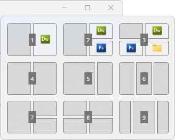 Snap Layouts inside of Windows 11
