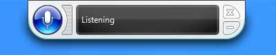 Speech Recognition interface inside of Windows 8