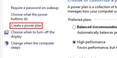 How to create a Windows 8 custom power plan 3