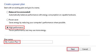 How to create a Windows 8 custom power plan 4