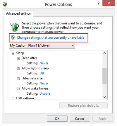 How to create a Windows 8 custom power plan 8